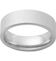 Serinium Pipe Cut Band with Cross Satin Finish