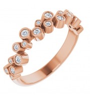 14K Rose 1/5 CTW Diamond Anniversary Band