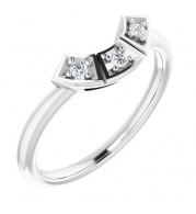14K White .06 CTW Diamond Matching Band