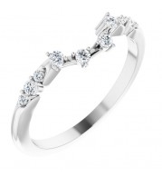 14K White 1/6 CTW Diamond Matching Band