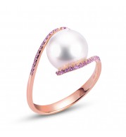 Imperial Pearl 14k Rose Gold Freshwater Pearl Ring