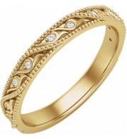 14K Yellow .05 CTW Diamond Anniversary Band