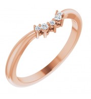 14K Rose .05 CTW Diamond Matching Band