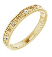 14K Yellow .07 CTW Diamond Anniversary Band