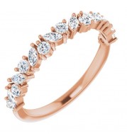 14K Rose 1/2 CTW Diamond Anniversary Band