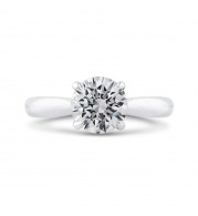 Shah Luxury 18K White Gold Diamond Engagement Ring (Semi-Mount)