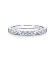 Gabriel & Co. 14k White Gold Contemporary Diamond Wedding Band