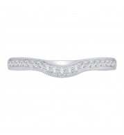 Shah Luxury 14K White Gold Diamond Wedding Band
