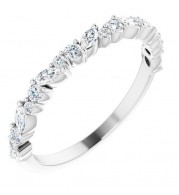 14K White 3/8 CTW Diamond Anniversary Band