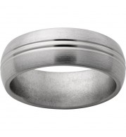 Titanium Domed Band with Satin Finish