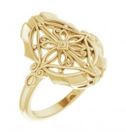 14K Yellow Vintage-Inspired Ring