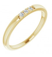 14K Yellow .06 CTW Diamond French-Set Anniversary Band