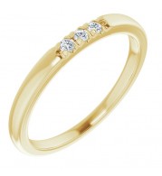 14K Yellow .06 CTW Diamond French-Set Anniversary Band