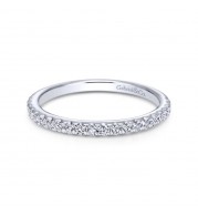 Gabriel & Co. 14k White Gold Contemporary Anniversary Wedding Band