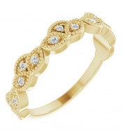 14K Yellow 1/8 CTW Diamond Anniversary Band