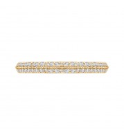 Shah Luxury Round Diamond Half-Eternity Wedding Band In 14K Yellow Gold