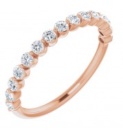 14K Rose 1/2 CTW Diamond Anniversary Band