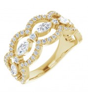 14K Yellow 1 1/3 CTW Diamond Anniversary Band