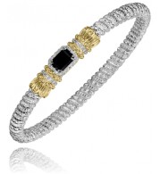 Vahan 14k Gold & Sterling Silver Black Onyx Bracelet