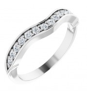 14K White 1/4 CTW Diamond Matching Band