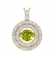 Gems One 14KT Yellow Gold & Diamond Rhythm Of Love Neckwear Pendant  - 1-3/4 ctw