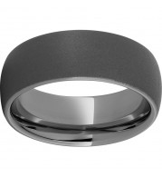 Rugged Tungsten  8mm Domed Band with Sandblast Finish
