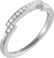 14K White 1/8 CTW Diamond Matching Band