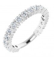 14K White 1 1/5 CTW Diamond Anniversary Band