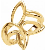 14K Yellow Freeform Remount Ring