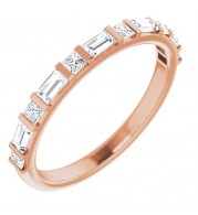 14K Rose 1/2 CTW Diamond Anniversary Band