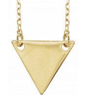 18K Yellow Gold Plated Geometric 18 Necklace