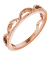 14K Rose Stackable Ring