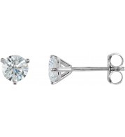 14K White 3/4 CTW Diamond Stud Earrings