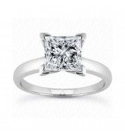 14k White Gold Semi-Mount Solitaire Engagement Ring