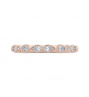 Shah Luxury 14K Rose Gold Pear Oval and Round Diamond Wedding Band