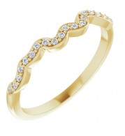 14K Yellow .08 CTW Diamond Matching Band