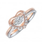 Gems One 10Kt White Rose Gold Diamond (1/4Ctw) Ring