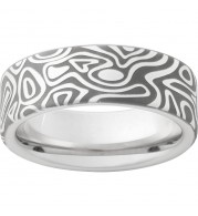Serinium Pipe Cut Band with Journey Laser Engraving