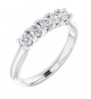 14K White 1/2 CTW Diamond Anniversary Band