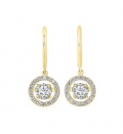 Gems One 14KT Yellow Gold & Diamond Rhythm Of Love Fashion Earrings  - 2 ctw