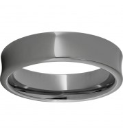 Rugged Tungsten  6mm Concave Polished Band