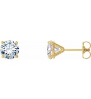 14K Yellow 1 CTW Diamond 4-Prong Cocktail-Style Earrings
