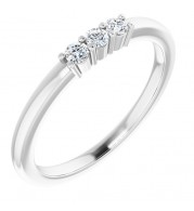 14K White 1/6 CTW Diamond Anniversary Band