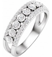 14K White 1/2 CTW Diamond Anniversary Band