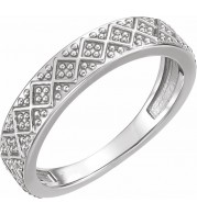 14K White Stackable Ring