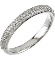 14K White 1/3 CTW Diamond Band