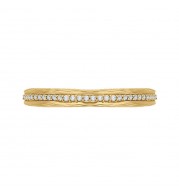 Shah Luxury Round Diamond Wedding Band In 14K Yellow Gold