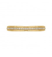 Shah Luxury Round Diamond Wedding Band In 14K Yellow Gold