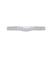 Shah Luxury 14K White Gold Half-Eternity Diamond Wedding Band