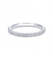 Gabriel & Co. 14k White Gold Contemporary Anniversary Wedding Band